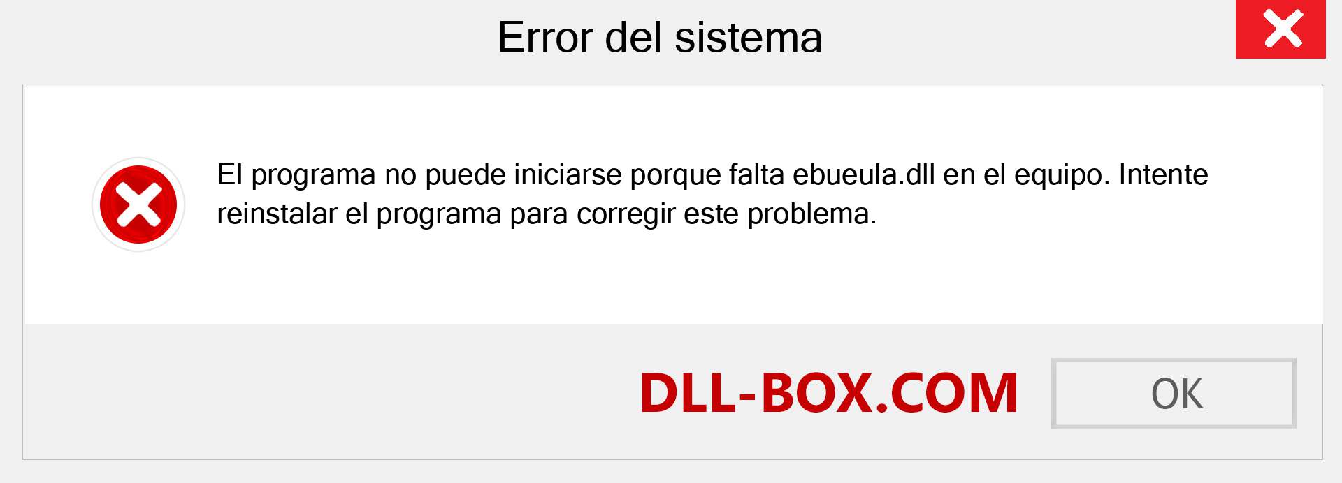 ¿Falta el archivo ebueula.dll ?. Descargar para Windows 7, 8, 10 - Corregir ebueula dll Missing Error en Windows, fotos, imágenes